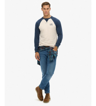 Superdry Vintage Athletic Baseball Top blue