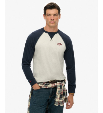 Superdry Vintage Athletic Baseball Top navy