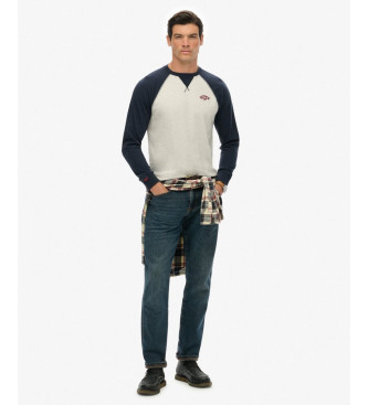 Superdry Vintage Athletic Baseball Top navy