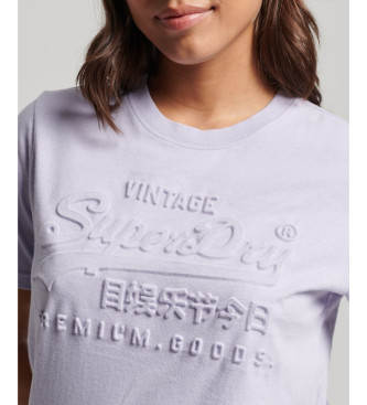 Superdry Vintage T-shirt med prglad logotyp lila