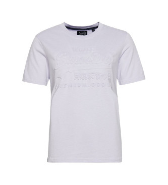 Superdry Vintage T-shirt med prglad logotyp lila