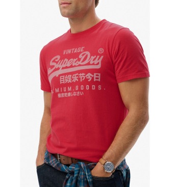 Superdry Klasična majica z logotipom Vintage rdeča