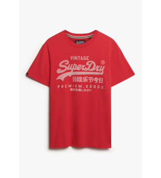 Superdry Klasična majica z logotipom Vintage rdeča