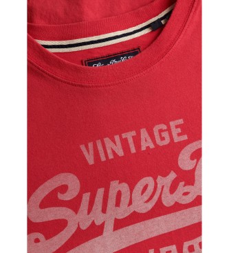 Superdry Klasična majica z logotipom Vintage rdeča