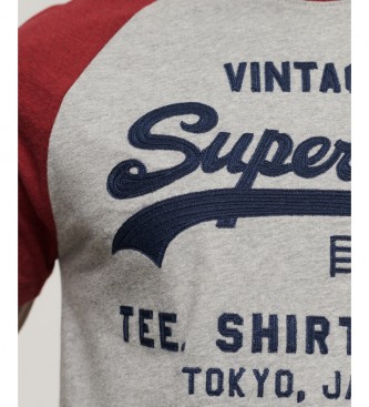 Superdry Camiseta Manga Curta Vintage Logo Tri Azul