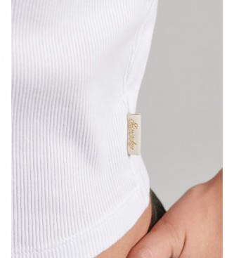 Superdry T-shirt vintage com logótipo e rebordo em renda branco