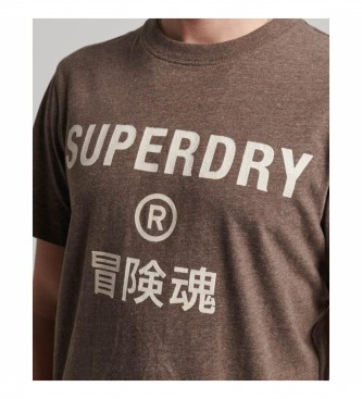 Superdry T-shirt vintage  logo marron