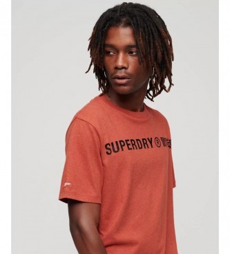 Superdry Majica z logotipom Vintage oranžna