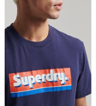 Superdry Koszulka Vintage Trade Tab w kolorze niebieskim