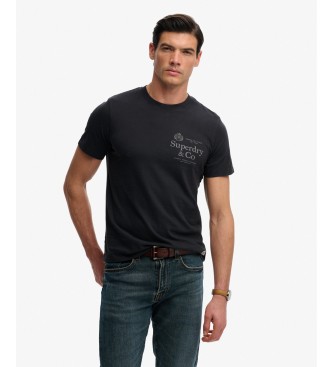 Superdry T-shirt 1954 Company Coupe Décontractée marine