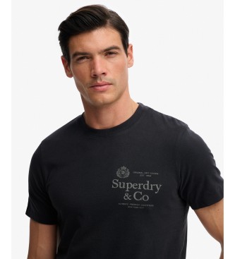 Superdry T-shirt 1954 Company Coupe Décontractée marine