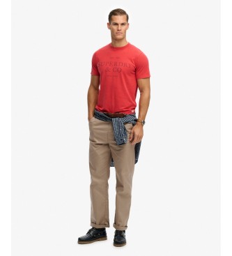 Superdry T-shirt 1954 Company, coupe ample, rouge