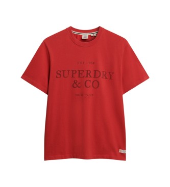 Superdry T-shirt 1954 Company, coupe ample, rouge