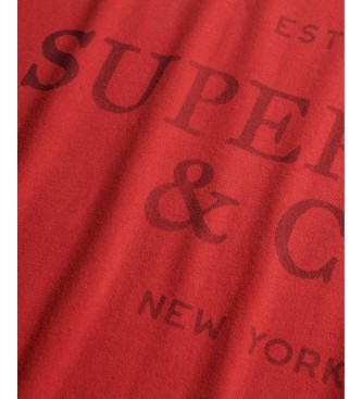 Superdry T-shirt 1954 Company, coupe ample, rouge