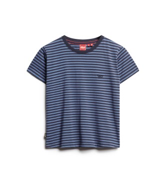 Superdry T-shirt with navy Essential logo stripes