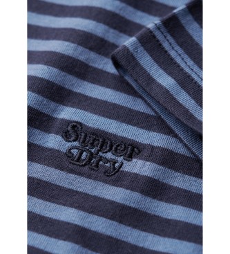 Superdry T-shirt with navy Essential logo stripes