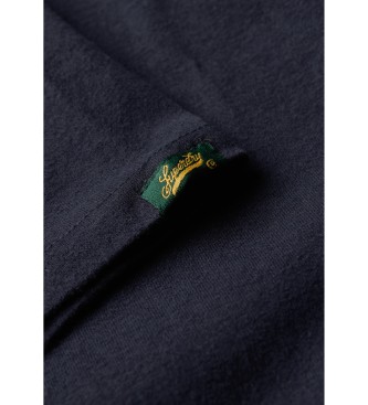 Superdry Varsity navy fleece t-shirt med pasform