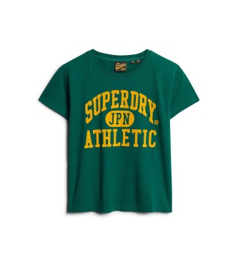 Superdry Koszulka polarowa Varsity zielona