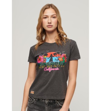 Superdry Cali Sticker T-shirt svart