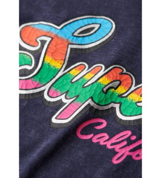 Superdry Cali Sticker - marinbl figurnra T-shirt