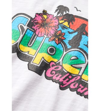 Superdry T-shirt  autocollants Cali blanc