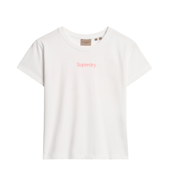 Superdry T-shirt aderente con logo Core City bianco