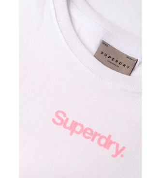 Superdry T-shirt aderente con logo Core City bianco