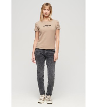 Superdry Sport Luxe graphic T-shirt brown