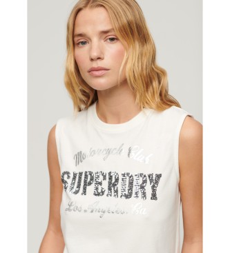 Superdry T-shirt moulant blanc