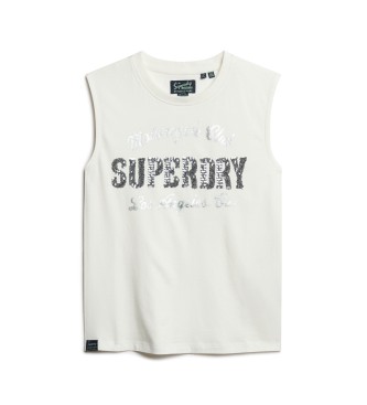 Superdry T-shirt moulant blanc