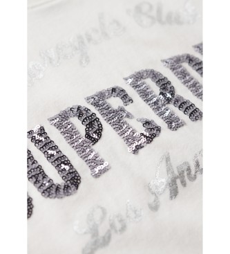 Superdry T-shirt moulant blanc