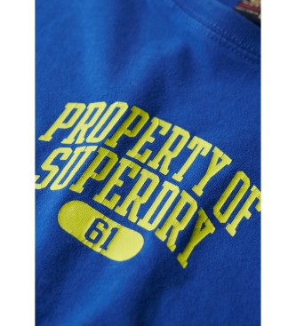 Superdry T-shirt blu slim fit Super Athletics