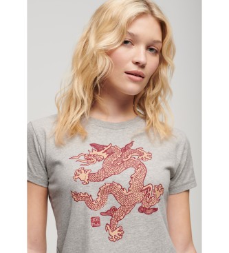 Superdry T-shirt Komodo Dragon gris