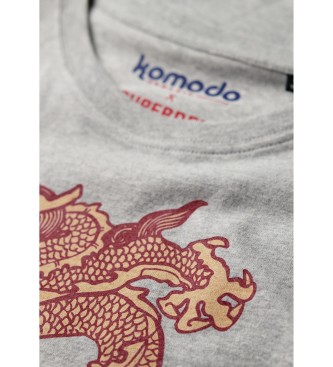 Superdry T-shirt Drago de Komodo cinzento