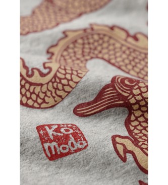 Superdry Majica Komodo Dragon siva