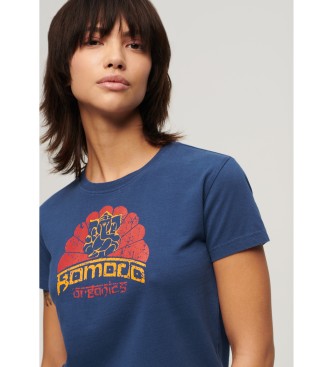 Superdry Komodo Ganesh granatowy dopasowany t-shirt