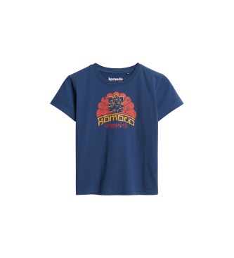 Superdry Komodo Ganesh marine getailleerd t-shirt