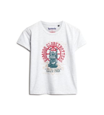 Superdry Komodo Globetrotter grijs getailleerd T-shirt