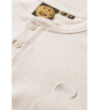Superdry T-shirt con logo ricamato beige vintage