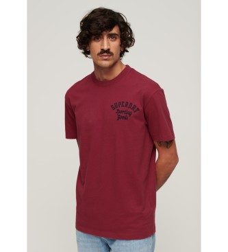 Superdry Athletic Superstate geborduurd T-shirt kastanjebruin