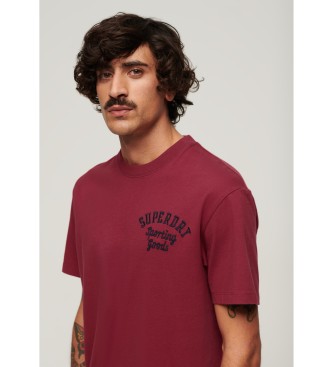 Superdry Athletic Superstate geborduurd T-shirt kastanjebruin