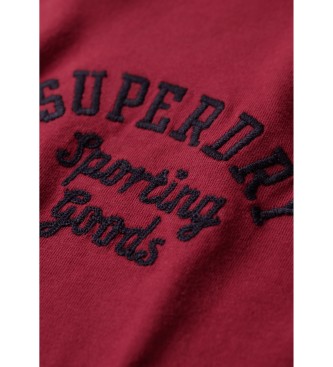 Superdry Athletic Superstate geborduurd T-shirt kastanjebruin