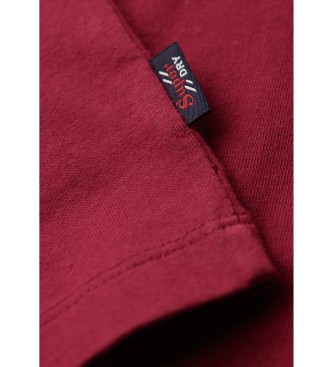 Superdry Athletic Superstate majica z vezenino bordo barve