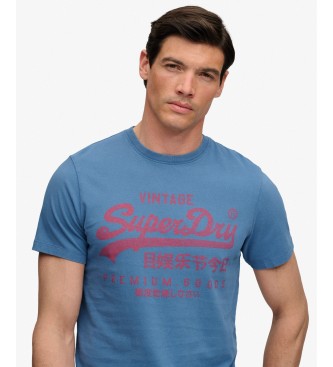 Superdry T-shirt Classic bleu
