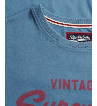 Superdry T-shirt Classic bleu