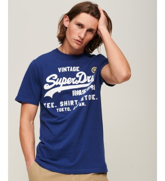 Superdry Vintage Logo Store Klassiek T-shirt blauw