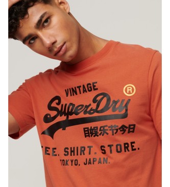 Superdry Vintage Logo Store Klassiek T-shirt oranje