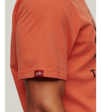 Superdry Klasyczna pomarańczowa koszulka
