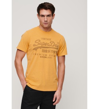 Superdry T-shirt clssica Heritage amarela