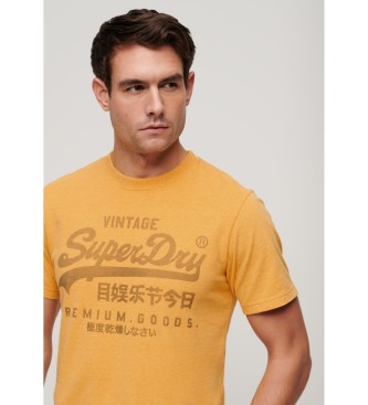 Superdry T-shirt clssica Heritage amarela